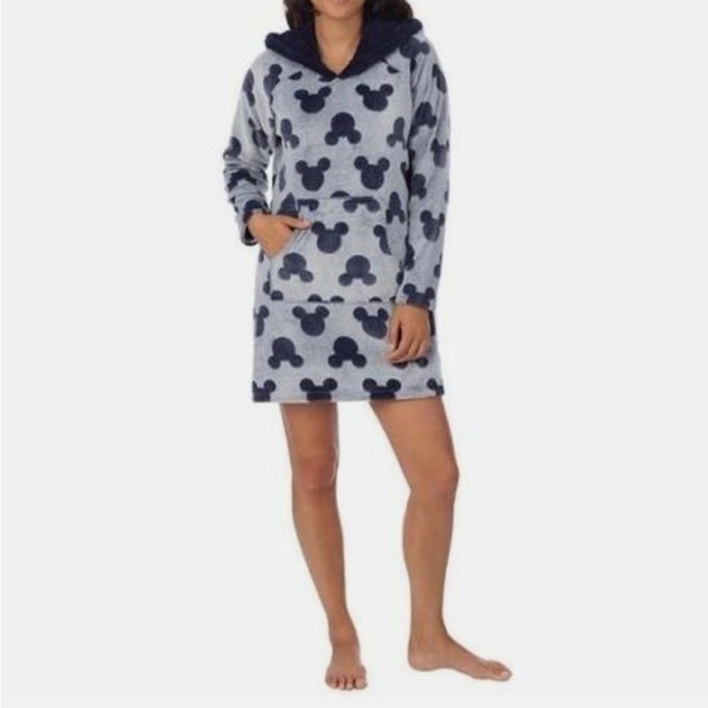 Mickey Mouse Cozy Fleece/Sherpa Lounge Hoodie Sleepwear (M) - Picture 2 of 14